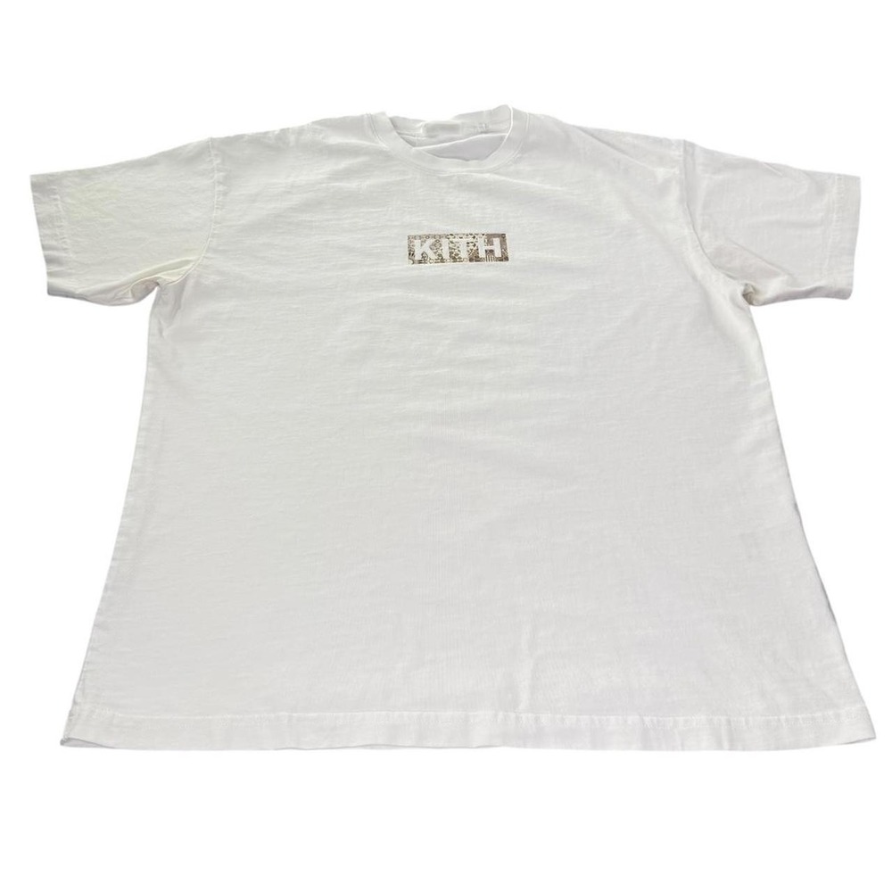 Kith Blue Mosaic Box Logo T Shirt White Men's Medium Short Sleeve Cotton Tee